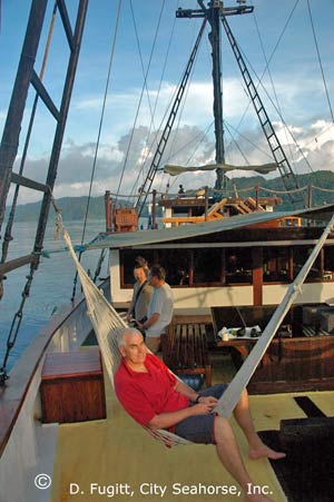 SMY Ondina Indonesia liveaboard dive deck