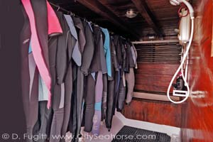 SMY Ondina hot showers, wetsuit room